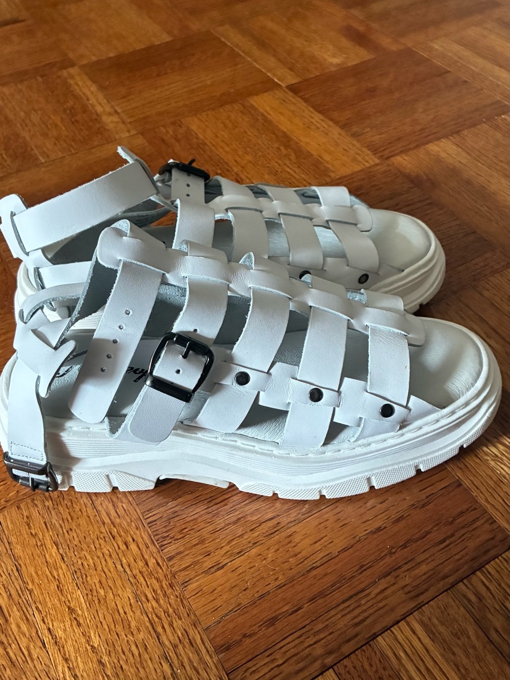 New Free People White Platform Sandal